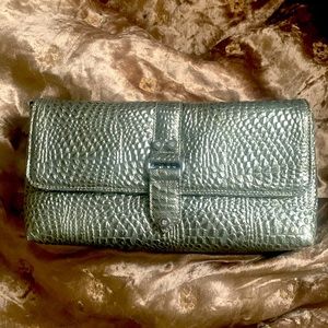 Roberto Mantellassi handmade in Italy leather and crystal clutch